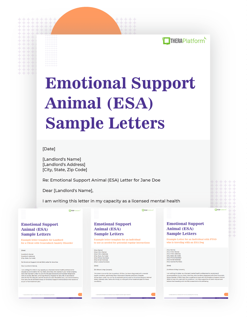Emotional Support Animal Letter Template For Mental Health 44 OFF