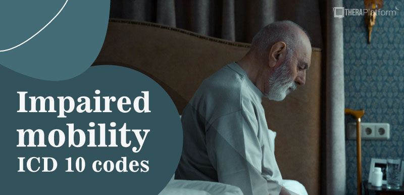impaired mobility icd 10, icd 10 impaired mobility, What is the ICD-10 code for impaired mobility? What is the ICD-10 code for impaired balance and mobility? What is the ICD-10 code for immobility issues? What is the ICD-10 code for impaired motor skills?