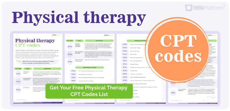 Physical Therapy Cpt Codes