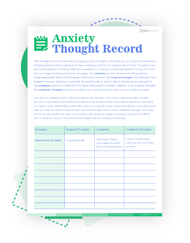 anxiety worksheets